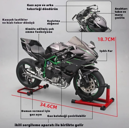 1:6 Ölçek Kawasaki H2R Çalışan Model